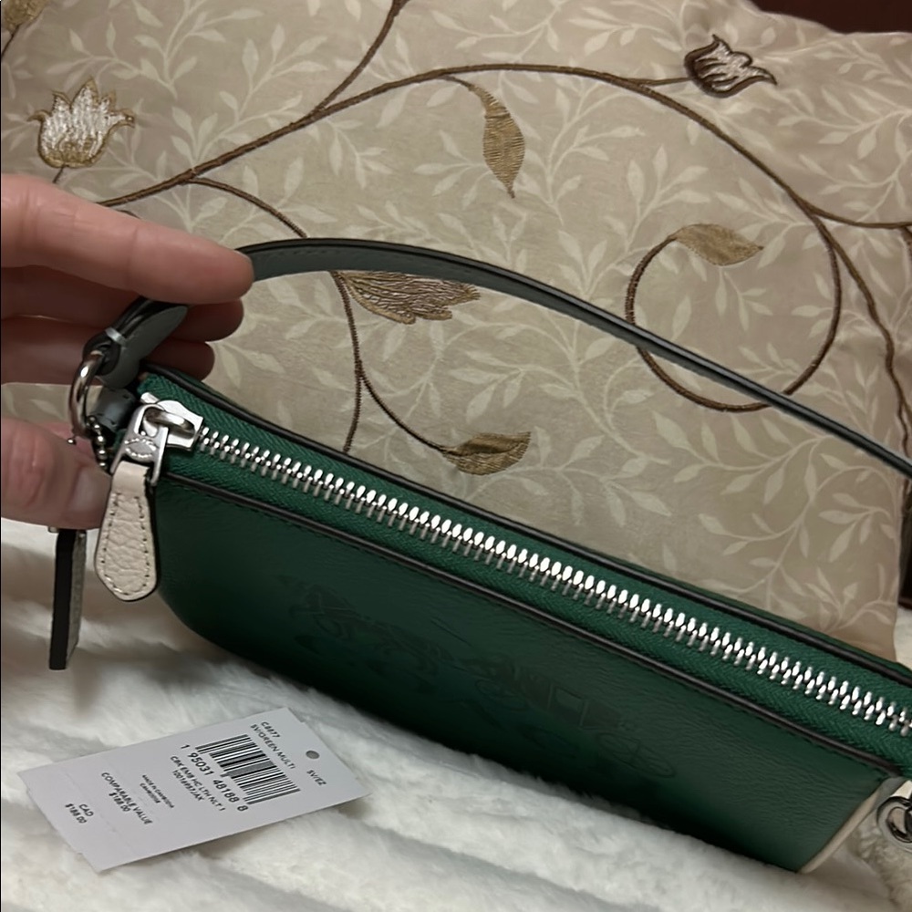 Coach Nolita 19 Pebble Mulit Green Leather Purse/Wristlet - Picture 10 of 10